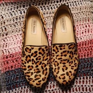 Steve Madden cow hair loafers